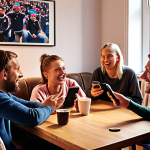 **Prompt 1: Human-Centric Fan Engagement in the Digital Age**
    "A diverse group of passionate Swedish sport fans, ranging from young adults interacting on social media platforms like TikTok and YouTube to older generations, deeply engaged with their favorite teams. They are shown in various intimate settings – perhaps a cozy living room, a local café, or a vibrant fan forum – reacting with genuine emotions: joy, tension, shared excitement, or sympathetic sadness. The scene should emphasize human connection, authentic community building, and the idea of fans as active partners rather than just consumers. There are subtle hints of digital interaction (phones, tablets displaying highlights or discussion threads) integrated seamlessly with the strong emotional bond and shared experience. The lighting is warm and inviting, evoking a sense of belonging and passion. --ar 16:9 --v 5"