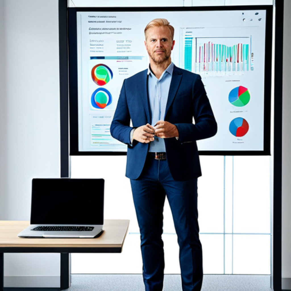 스포츠마케팅 전문가를 위한 기술 트렌드 학습 - **

"A Swedish sports marketing professional, fully clothed in business casual attire, presenting da...