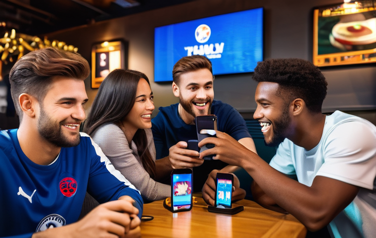 스포츠마케팅에서의 브랜드 포지셔닝 전략 - **A Vibrant Stadium Moment of Collective Joy**
    A dynamic and high-energy scene inside a modern f...