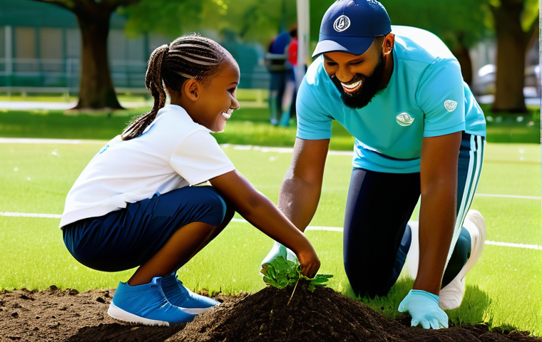 스포츠마케팅에서의 브랜드 포지셔닝 전략 - **Modern Fan Zone: Digital Connection and Social Buzz**
    A group of young, diverse adults are gat...