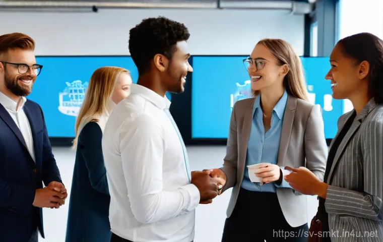 스포츠마케팅 인턴십 경험 공유 - **Prompt:** "A female intern in her early twenties, professionally dressed in a stylish yet modest o...