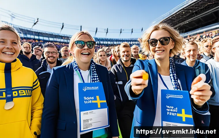 스포츠 이벤트 ROI 분석 방법 - A vibrant sports event scene in Stockholm, Sweden, showcasing a diverse crowd of enthusiastic specta...
