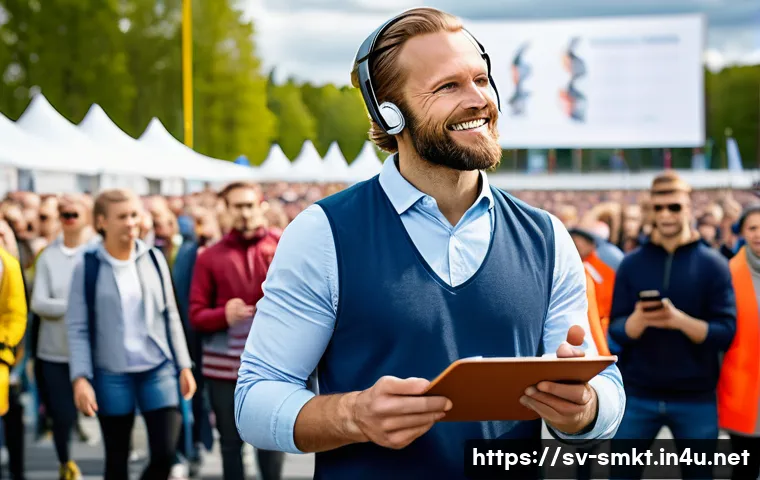 스포츠마케팅 직무별 연봉 평균 - A professional Swedish sports event coordinator organizing a large outdoor football tournament in St...