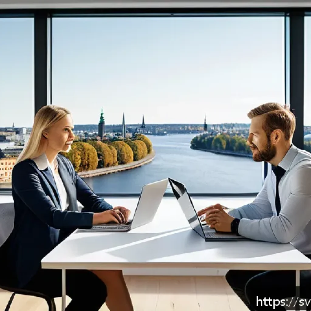스포츠마케팅 전문가가 고려해야 할 법적 이슈 - A professional sports marketing negotiation scene set in a modern Scandinavian office, featuring div...