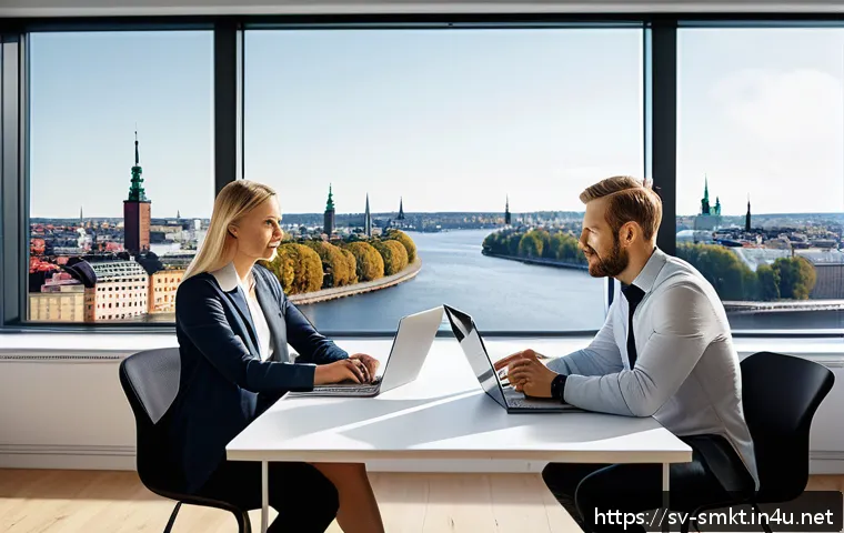 스포츠마케팅 전문가가 고려해야 할 법적 이슈 - A professional sports marketing negotiation scene set in a modern Scandinavian office, featuring div...